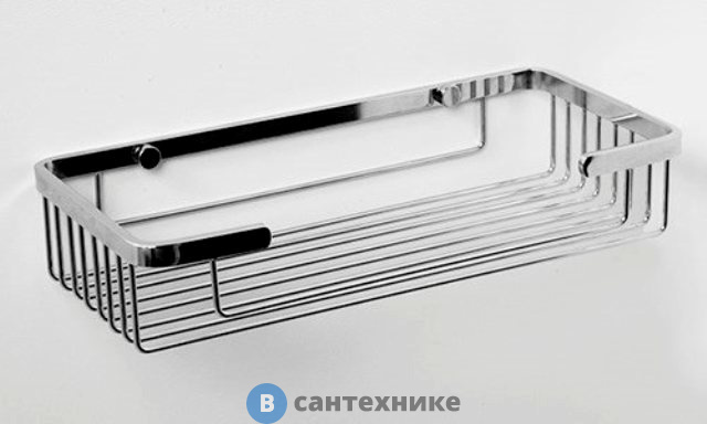 Полка WasserKRAFT K-722 металлическая прямая нержавеющая сталь AISI 304, хромоникелевое покрытие