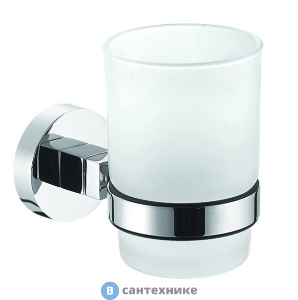 Стакан AZARIO NESSY стеклянный, хром (AZ-73106)