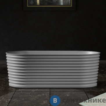 картинка Ванна ABBER Stein AS9650 из искусственного камня белая матовая