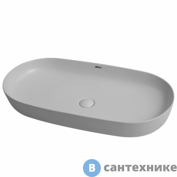 картинка Раковина ABBER Bequem AC2110MLG светло-серая матовая накладная