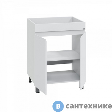 картинка Тумба под раковину СанТа Марс 68 2дв. над стиральной машиной напольная (ум. Юпитер 1300*500 лит мр) НП (700315)