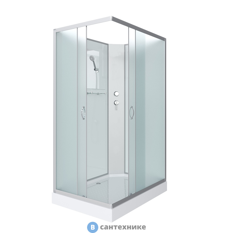 Душевая кабина Niagara NG-43975-14QBK (900х700х2000) низкий поддон, стекло матовое