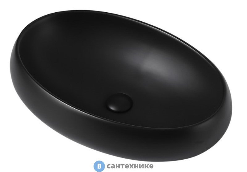 Раковина ABBER Bequem AC2102MB накладная чёрная матовая