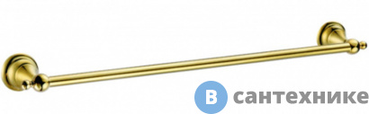 картинка Полотенцедержатель AZARIO ELVIA трубчатый одинарный 60 см, золото (AZ-91101G)