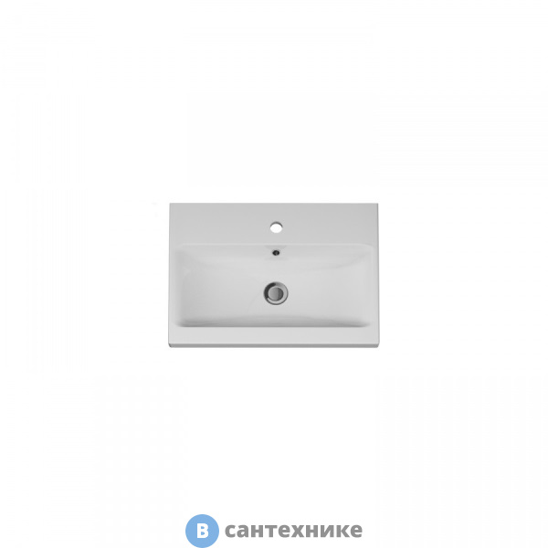 Раковина AM.PM GEM M90WCC0602WG мебельная, керамическая, 60 см, встроенная, белый, глянец