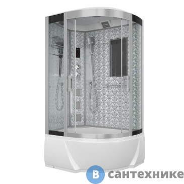 картинка Душевая кабина Niagara NG-7712WL (800x1200х2150) высокий поддон стенки белые 