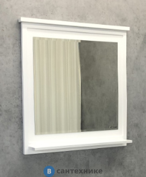 Зеркало Comforty Феррара-80 белый глянец