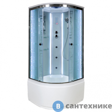 картинка Душевая кабина Deto EM4580 LED с гидромассажем