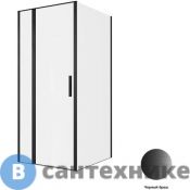 Душевой уголок Allen Brau Priority 90x100 3.31027.BBA + 3.31048.BBA чёрный браш, без поддона