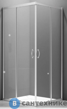картинка Душевой уголок Veconi RV-101 RV101-90-01-C5 стекло прозрачное/4 мм, без поддона