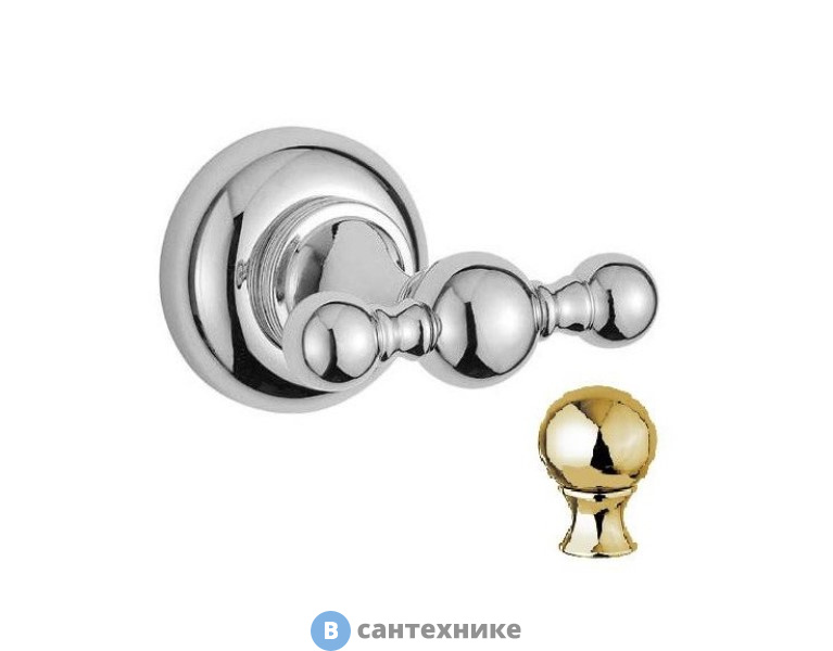 Крючок Cezares APHRODITE-DHK2-03/24-M двойной, золото