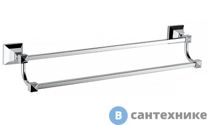 картинка Полотенцедержатель AZARIO ALTRE трубчатый двойной 60 см, хром (AZ-96002B)