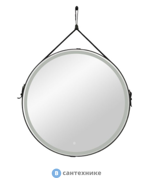 Зеркало с подсветкой Art & MAX MILAN на ремне из черной кожи AM-Mil-1000-DS-F-Nero