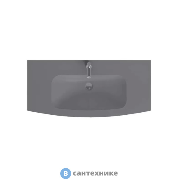Раковина Jacob Delafon Nona EB1885RU-DE4 стеклянная, матовый серый, 100 см