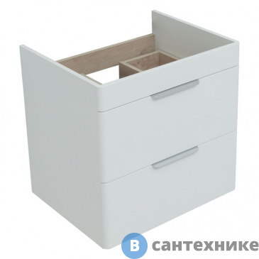 картинка Тумба под раковину Aquanet Ирис new 60 белый глянец (2 ящика) (310144)