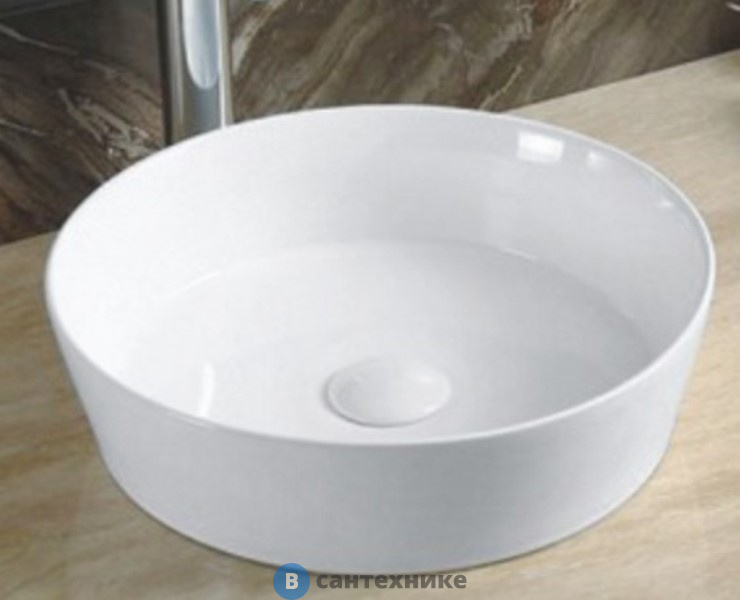 Раковина накладная GID-ceramic N9423 белый (400х400х120)