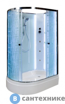 картинка Душевая кабина Deto ЕМ2712 R N LED с гм. (120х80х208 см)