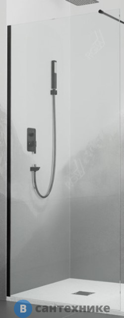 Душевая перегородка RGW WA-010B чёрный/прозрачное/8 мм 110*195 (351001011-14)