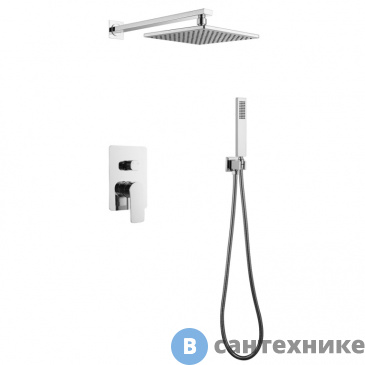 картинка Душевая система ABBER Weiss Insel AF8018 скрытого монтажа без излива, хром