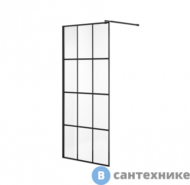 картинка Душевая перегородка Niagara NG-685-90 black (90x195)