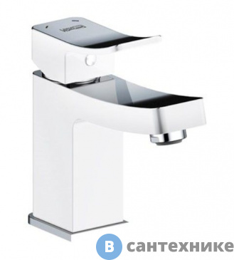 картинка Смеситель WasserKRAFT Aller 1063 White для раковины латунь, комбинированное покрытие