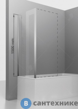 картинка Боковая панель RGW Z-052 80*150 хром/прозрачное/6 мм (SC-41;42) (35225208-11)