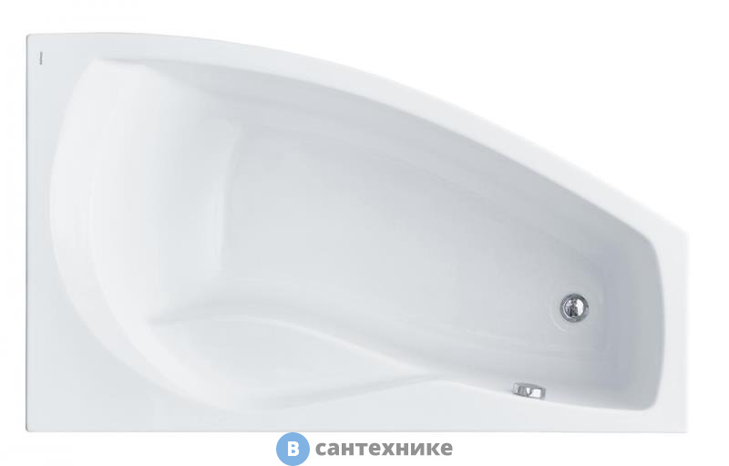 Ванна акриловая Santek Майорка XL 160х95 правосторонняя (1WH111990), без каркаса и сифона