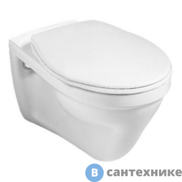 картинка Унитаз подвесной Gustavsberg 7G681001 Saval 2.0 c полочкой, без сиденья