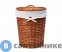 картинка Плетеная корзина WasserKRAFT Leine WB-350-M для белья с крышкой прутья ивы
