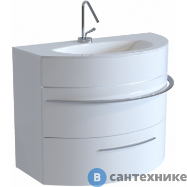 картинка Тумба под раковину De Aqua Эскалада 100 L белый (Grass) (186739)