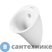 Писсуар Duravit WHITE TULIP 320х340 мм., без смывного края, с вытяжкой, подача воды сзади, сток гориз., без "мушки", с HygieneGlaz, белый (2817302000)