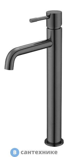 Смеситель Boheme 462-SGM для умывальника высокий, Uno. Shine Gun Metall