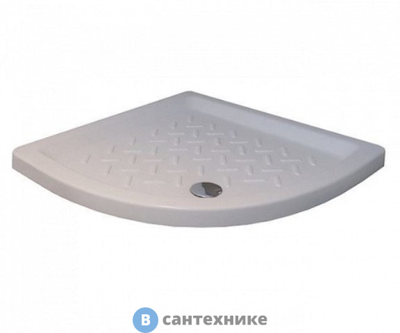 Душевой поддон RGW CR/R-088 /полукруг керамический 80*80*10 (19170488-01), без сифона