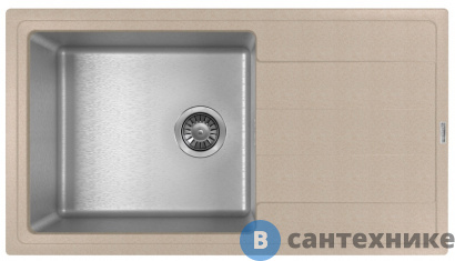 картинка Кухонная мойка FLORENTINA Комби 860, песочный FG (21.400.D0860.107)
