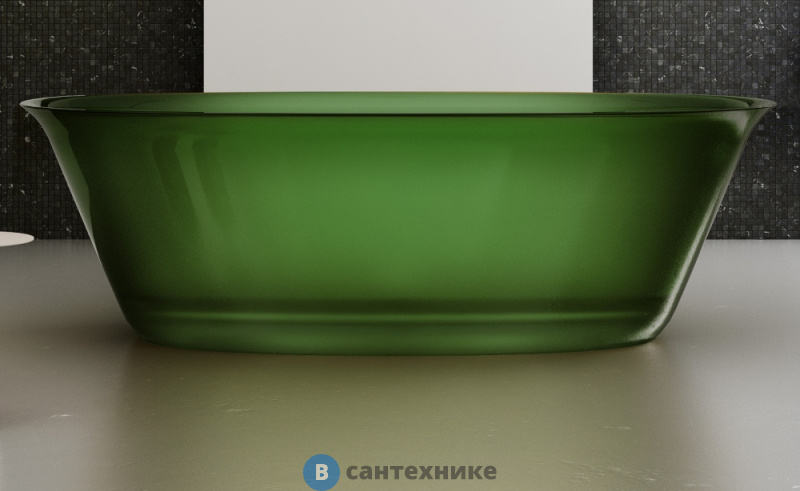 Ванна ABBER Kristall AT9707Emerald 170х75 прозрачная зеленая