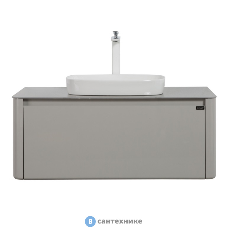 Тумба с раковиной Black&White U915.1000 Blum металлический ящик (1000x545x400)