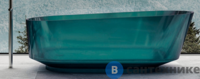 картинка Ванна ABBER Kristall AT9706Aquamarin 170х80 прозрачная бирюзовая