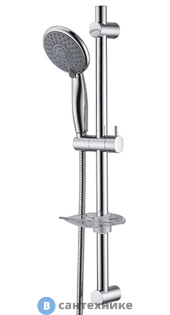 Душевой гарнитур WasserKRAFT A004 66 см нержавеющая сталь, хромоникелевое покрытие