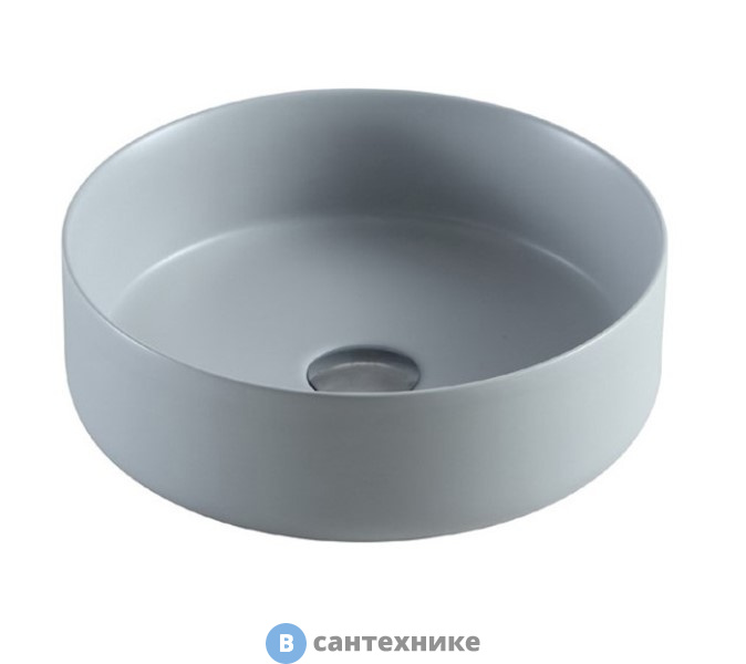 Раковина AZARIO AZ-3134-MFG накладная матовая (светло-серый) 355*355*120 мм