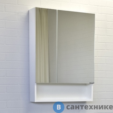 картинка Зеркало-шкаф Comforty Никосия-60 белый глянец