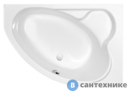 картинка Ванна акриловая Cersanit KALIOPE 153x100, правая (WA-KALIOPE*153-R-W)