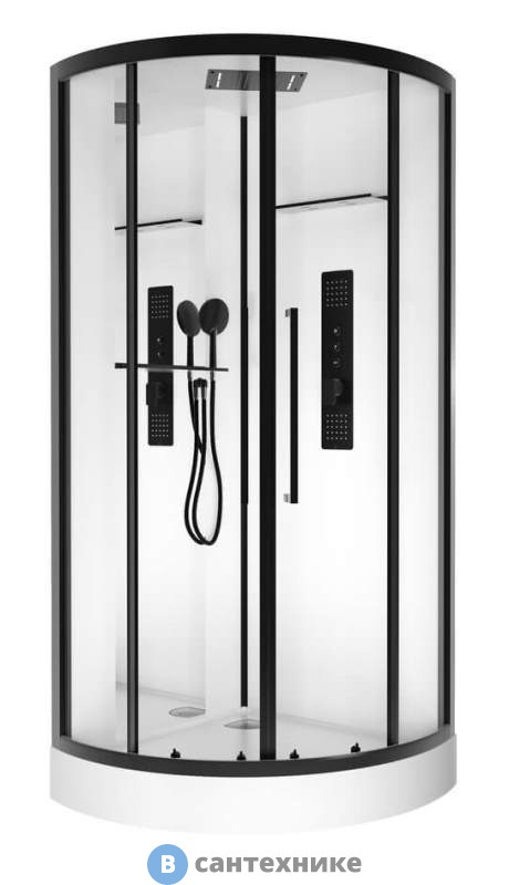 Душевая кабина Black&White G8021 (900х900х2150)