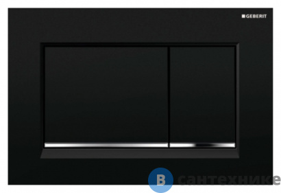 картинка Клавиша смыва Geberit SIGMA30 115.883.KM.1 (черный/глянцевый хром)