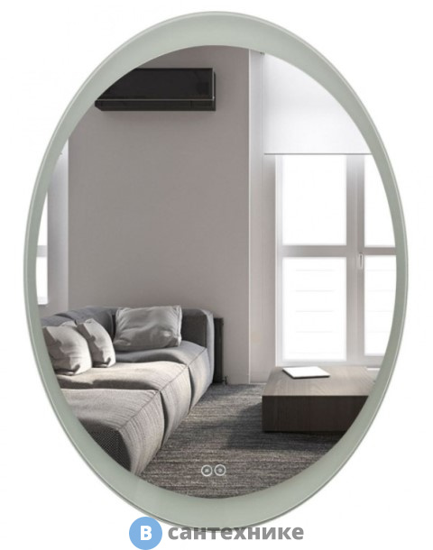 Зеркало с подсветкой Art & MAX OVALE и функцией антизапотевания AM-Ova-570-770-DS-F-H