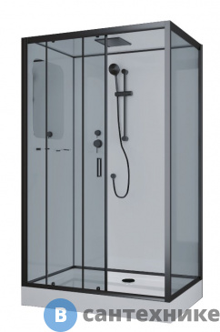 картинка Душевая кабина Niagara NG-6912QL black (1200х800х2100)