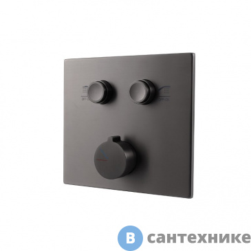 картинка Встраиваемый смеситель Vincea VSCV-421GM для душа двухфункциональный, вороненая сталь (VSCV-421GM)