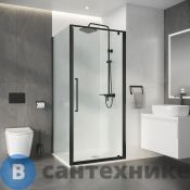 Душевое ограждение Niagara Nova NG-35-8AGR-A80GR-34 (80х80х195) квадрат, распашная, графит, стекло прозрачное