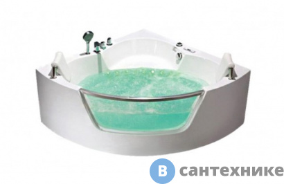 картинка Акриловая ванна Frank F164 угловая, гидромассажная