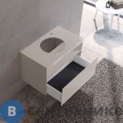 Тумба под раковину Keuco STAGELINE 1 ящ., с подсв., со столеш., смес R, 800x550x490 мм, к/ф: кашемир (32865180100)