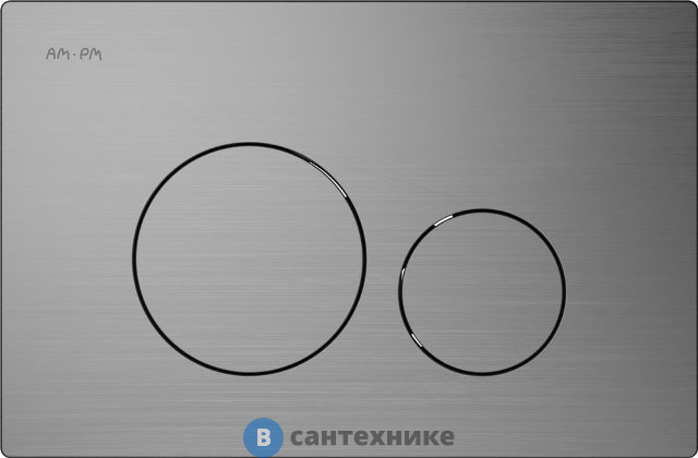 Клавиша смыва AM.PM Pro L I049031 для инсталляции пневматическая, пластик, матовый никель
